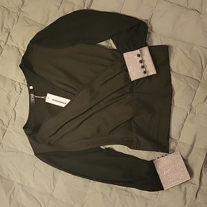 Rhinestone Cuffed top